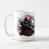 Samurai und White Wolf Tasse | Japanischer Krieger (Links)