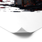 Samurai und White Wolf Tasse | Japanischer Krieger Poster (Ecke)