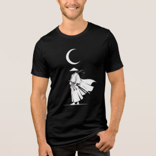 Samurai unter dem Halbmond – Minimalistisches Japa Tri-Blend Shirt