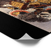 Samurai-Unterwasserkampf, ca. 1800er Poster (Ecke)