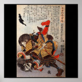 Samurai-Unterwasserkampf, ca. 1800er Poster (Vorne)