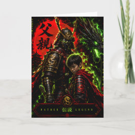 Samurai-Vater-Legenden-Grußkarte Karte