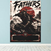 Samurai-Väter Leinwand-Kunst Leinwanddruck (Insitu (Holzboden))