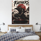 Samurai-Väter Leinwand-Kunst Leinwanddruck (Insitu (Schlafzimmer))