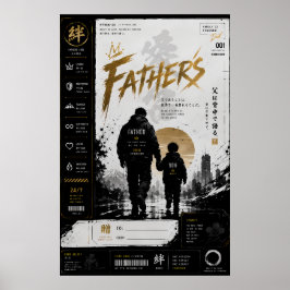 Samurai-Vater-Sohn-Erbe-Kunstposter Poster