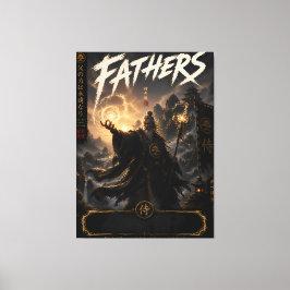 Samurai-Vater-Zauberer-Leinwand Leinwanddruck