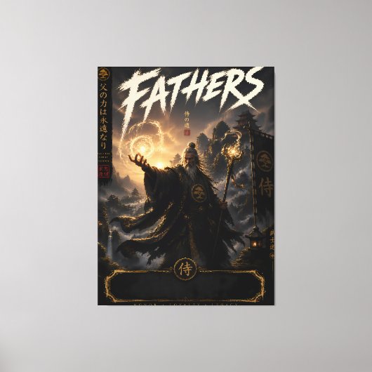 Samurai-Vater-Zauberer-Leinwand Leinwanddruck (Vorderseite)