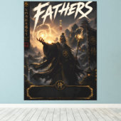 Samurai-Vater-Zauberer-Leinwand Leinwanddruck (Insitu (Holzboden))