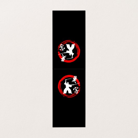 Samurai Visitenkarten (Außenseite Aufgefaltet)