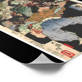 Samurai, von Tengu angegriffen, Circa 1883 Poster (Ecke)