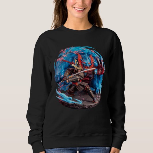 Samurai vs Demon japanische Folklore Culture Oni Sweatshirt (Vorderseite)