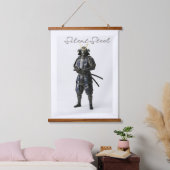 Samurai wall tapestry wandteppich mit holzrahmen (Schlafzimmer)
