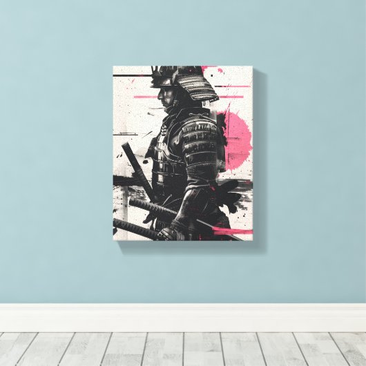 Samurai Warrior Art Leinwanddruck (Insitu (Holzboden))