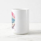 Samurai Warrior at Mount Fuji Japanese Art  Kaffeetasse (Mittel)