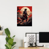 Samurai Warrior bei Sunset Poster (Heimbüro)