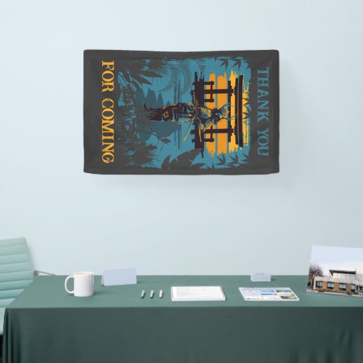 Samurai Warrior Birthday Party Custom Banner (Messe)