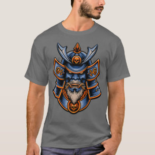 Samurai Warrior Bushido Oni Maske japanische Kultu T-Shirt
