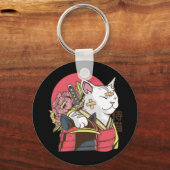 Samurai Warrior Cat Schlüsselanhänger (Vorderseite)
