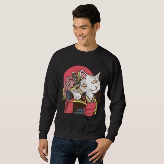 Samurai Warrior Cat Sweatshirt (Vorne ganz)
