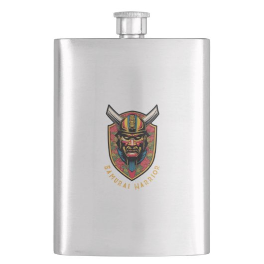 Samurai Warrior Flask Flachmann (Vorderseite)