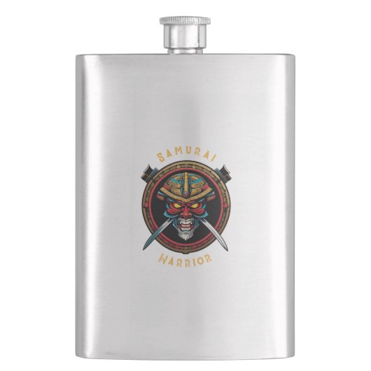 Samurai Warrior Flask Flachmann (Vorderseite)