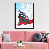 Samurai Warrior Holding a Katana, Yoshitoshi Leinwanddruck (Insitu (Wohnzimmer))