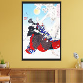 Samurai Warrior Holding a Katana, Yoshitoshi Leinwanddruck (Insitu (Wohnzimmer))