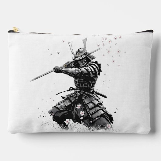 Samurai Warrior in Action Japanese Art Ceramic  Zubehörtasche (Vorderseite)