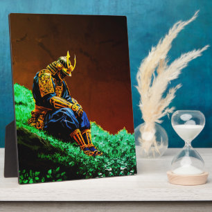 Samurai Warrior in Golden Armor - Episch Japanisch Fotoplatte
