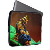 Samurai Warrior in Golden Armor - Episch Japanisch Laptopschutzhülle (Vorne Rechts)
