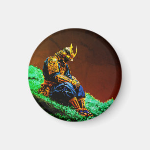 Samurai Warrior in Golden Armor - Episch Japanisch Magnet