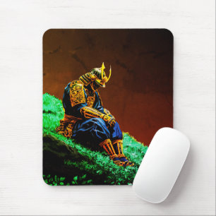 Samurai Warrior in Golden Armor - Episch Japanisch Mousepad