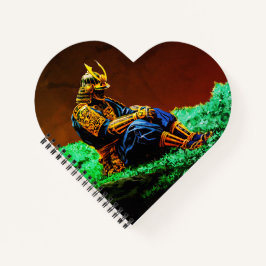 Samurai Warrior in Golden Armor - Episch Japanisch Notizblock