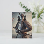 Samurai Warrior Japan Postkarte (Stehend Vorderseite)