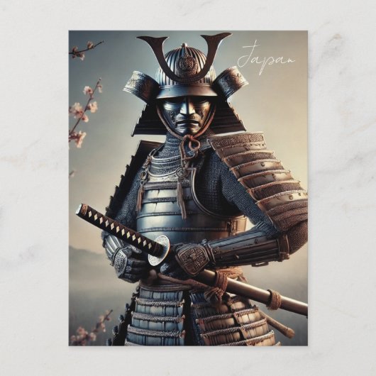 Samurai Warrior Japan Postkarte (Vorderseite)