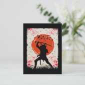 Samurai Warrior Japanese Swordsman Postkarte (Stehend Vorderseite)