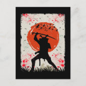 Samurai Warrior Japanese Swordsman Postkarte (Vorderseite)