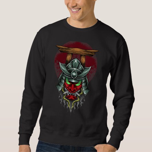 Samurai Warrior Japanisch Bushido Dragon Oni Knigh Sweatshirt (Vorderseite)