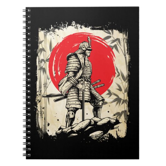 Samurai Warrior Japanischer Hero Japan Schwertsmän Notizblock (Vorderseite)