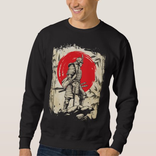 Samurai Warrior Japanischer Hero Japan Schwertsmän Sweatshirt (Vorderseite)