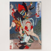 Samurai Warrior Kämpfe auf einem Pferd, Yoshitoshi Puzzle (Vertikal)