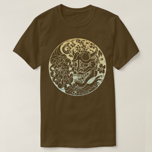 Samurai Warrior Mask, Hannya Oni Mask Japan Anime1 T-Shirt (Design vorne)
