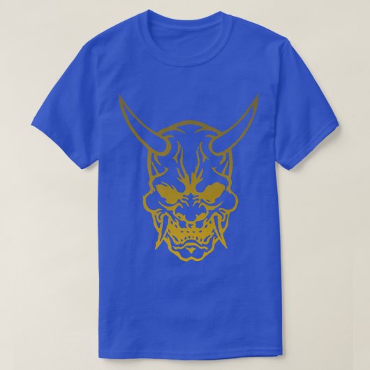 Samurai Warrior Mask, Hannya Oni Maske Japan Anime T-Shirt (Design vorne)