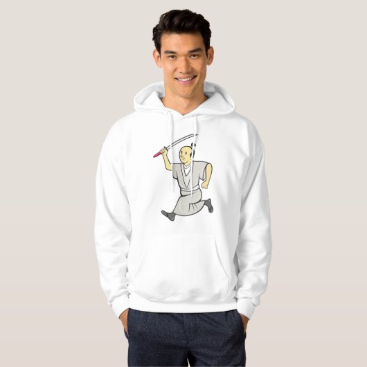 Samurai Warrior Mens Hoodie (Vorne ganz)