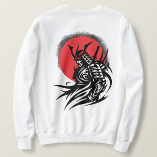 Samurai Warrior mit aufstrebendem Sun Graphic T - Sweatshirt