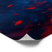 Samurai Warrior mit Glowkatana Fantasy Poster (Ecke)