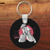 Samurai Warrior mit Katana Schlüsselanhänger (Vorderseite)