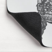 Samurai Warrior mit schnellem Feuerwaffen Mousepad (Ecke)