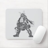 Samurai Warrior mit schnellem Feuerwaffen Mousepad (Mit Mouse)