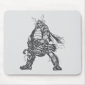 Samurai Warrior mit schnellem Feuerwaffen Mousepad (Vorne)